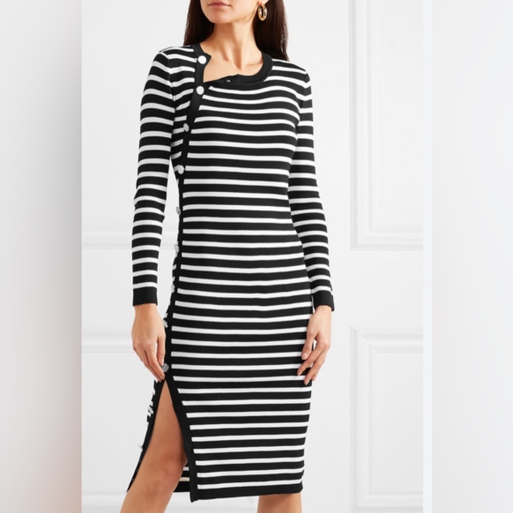 ALTUZARRA Artzel Knit Midi Striped Dress Sz Small